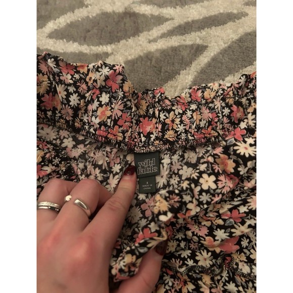 Wild Fable Pink Floral Ruffle Tiered Mini Skirt - Picture 3 of 3